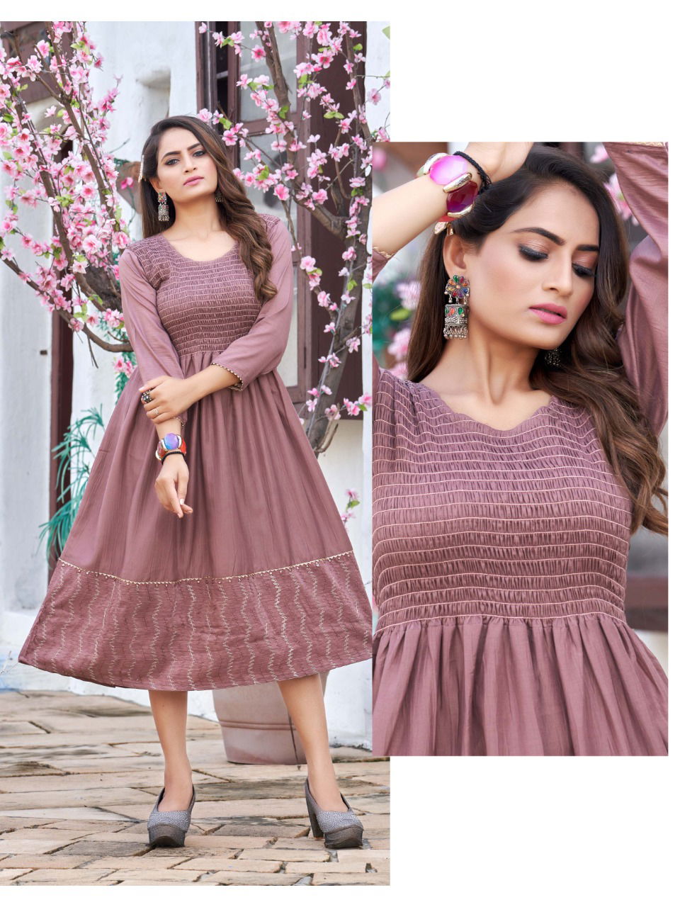 Rung Tulsi Fancy Ethnic Wear Designer Anarkali Kurtis Collection